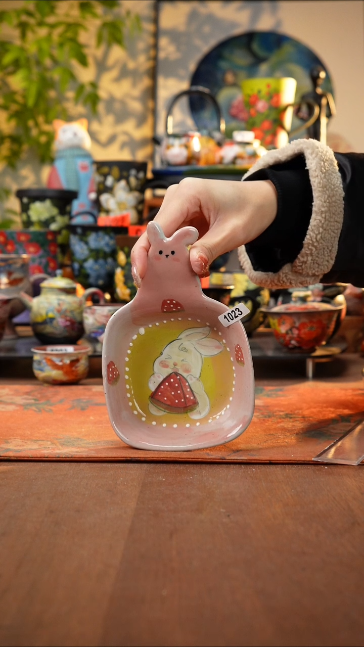 瓷片景德镇手工手绘1023