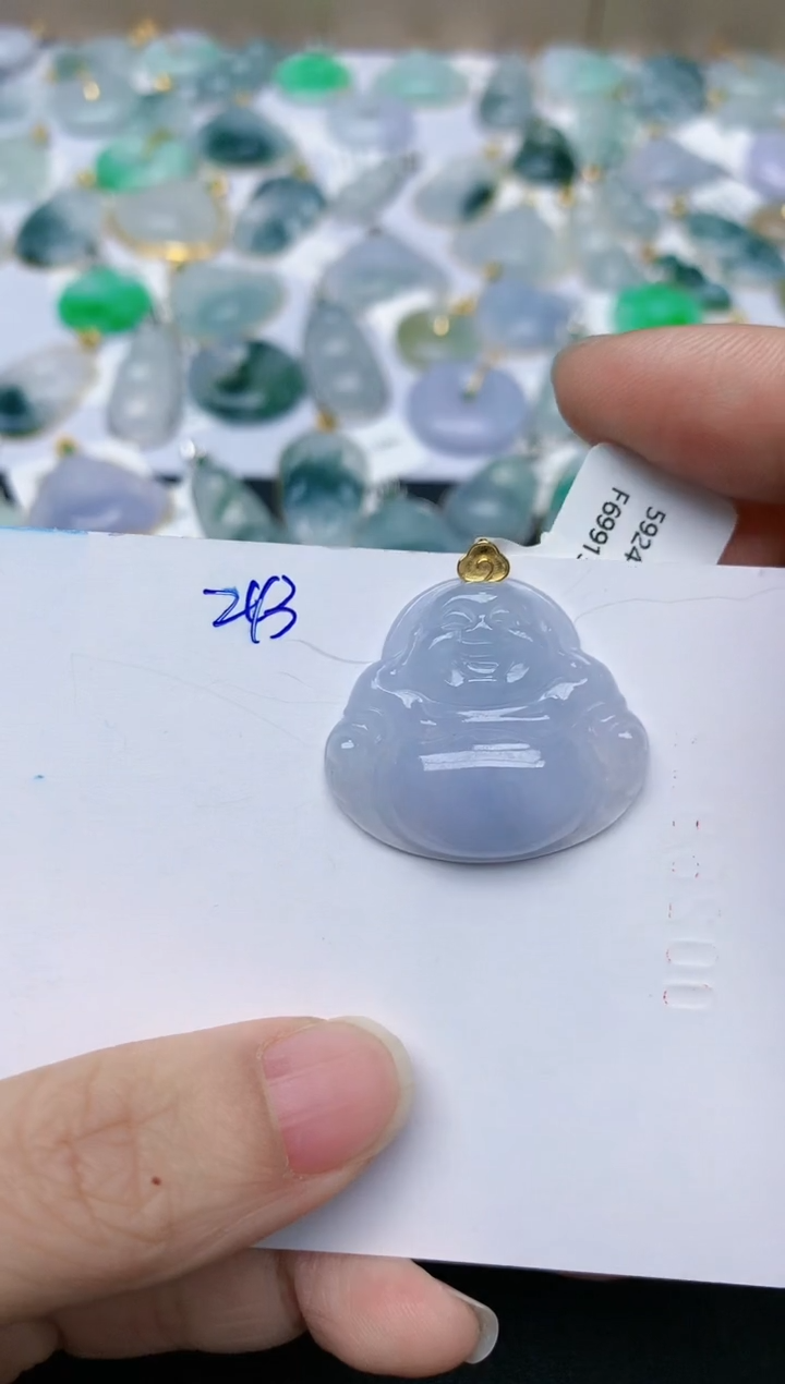 【闪购商品】翡翠颈饰18K金镶嵌天然翡翠A货    243