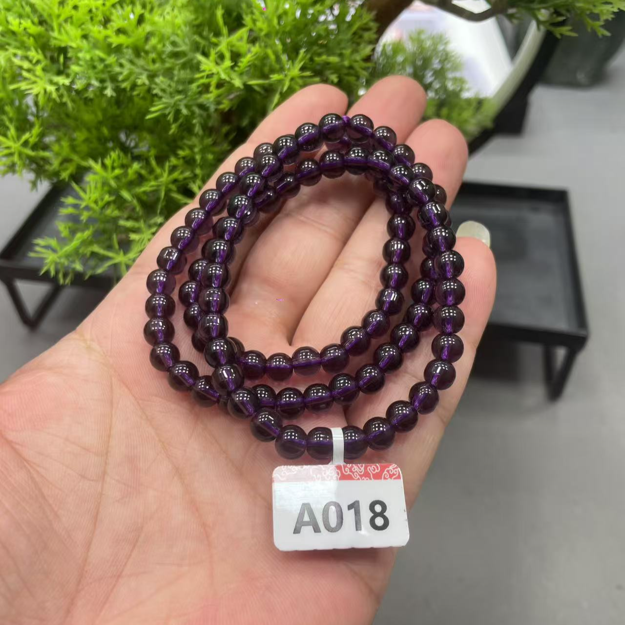 A018紫水晶多圈手串
