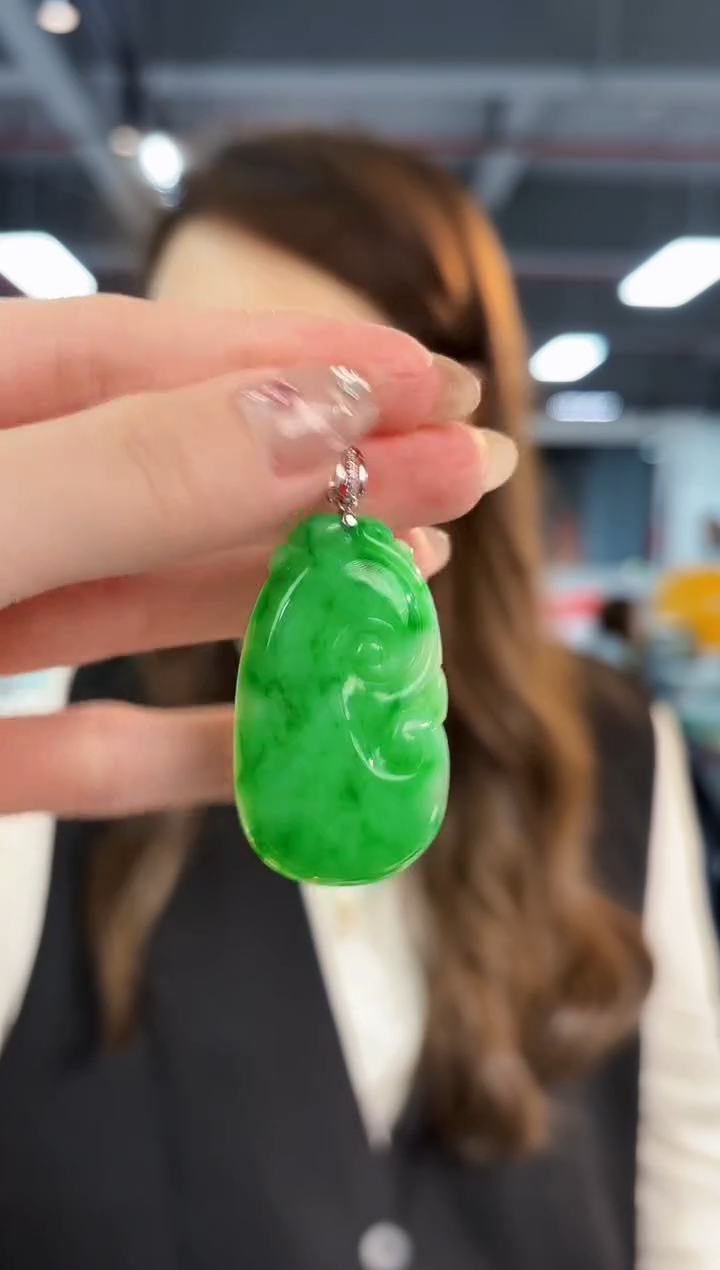 【闪购商品】翡翠颈饰18K金镶嵌缅料A货/支持复检/一件