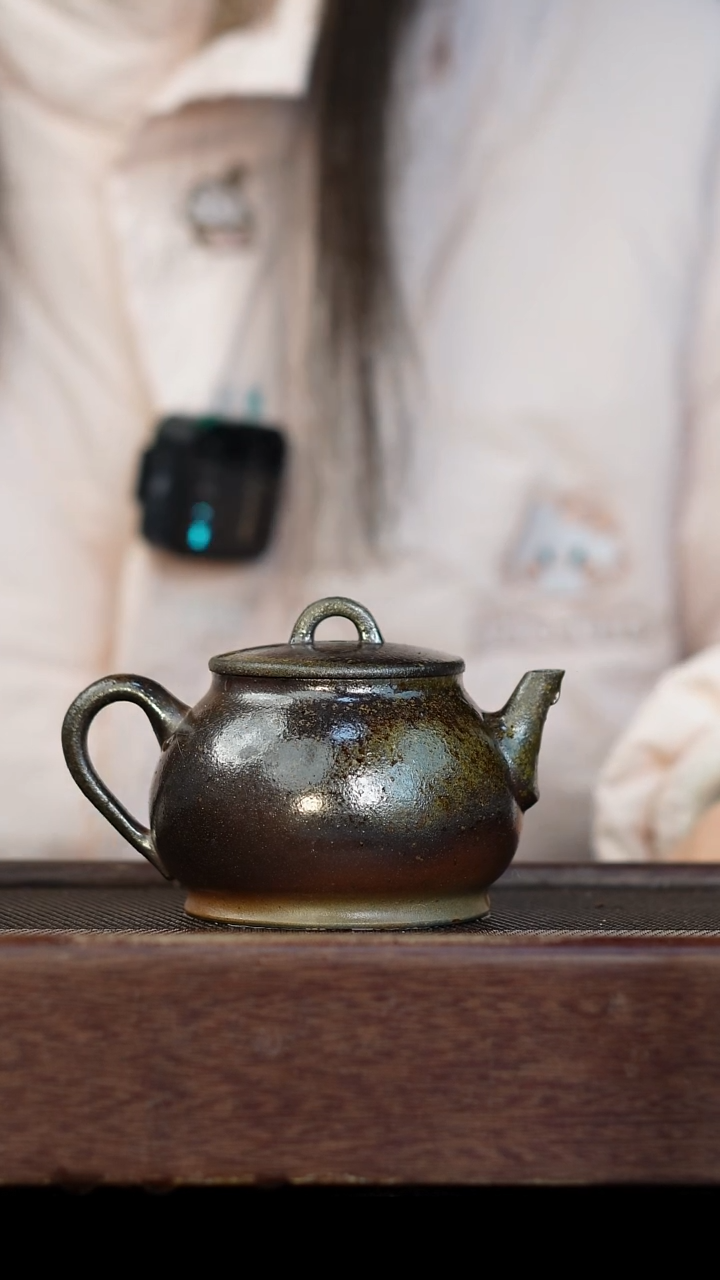 茶壶紫砂柴烧紫砂 天青汉瓦200cc