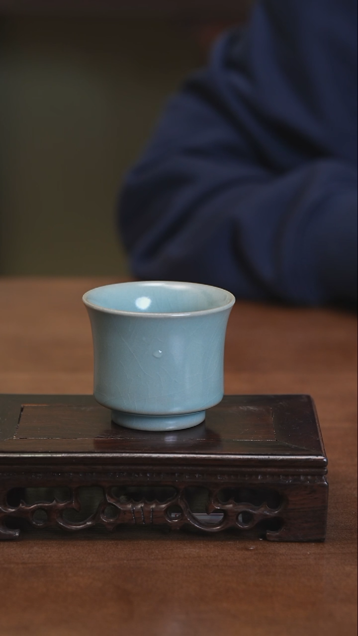 【闪购商品】清凉寺原产地手工汝瓷马蹄杯