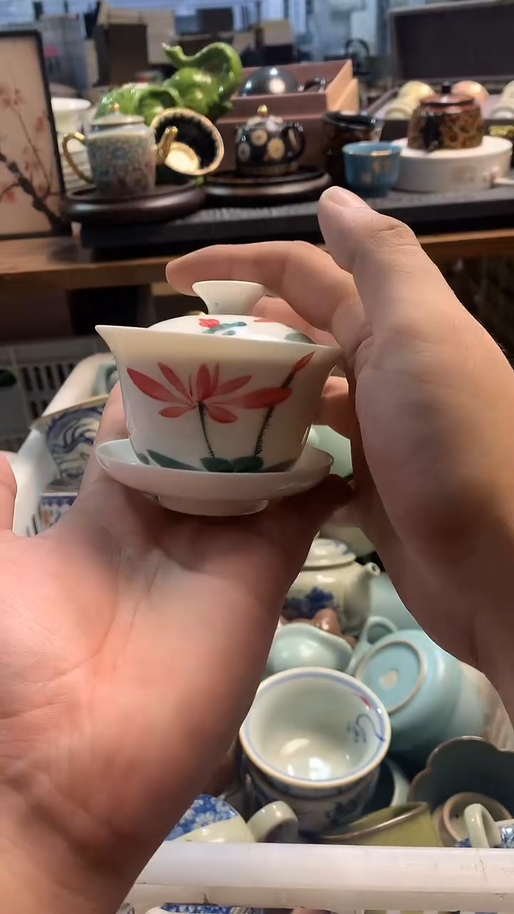 茶具茶壶、盖碗、主人杯、客杯（轻轻微瑕介意勿拍）