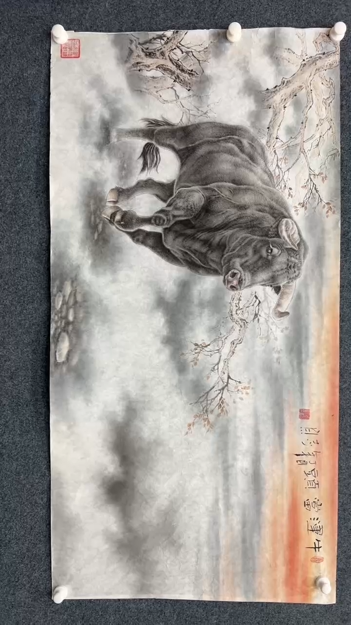 【闪购商品】国画2.16-郑志宗-四尺动物-107