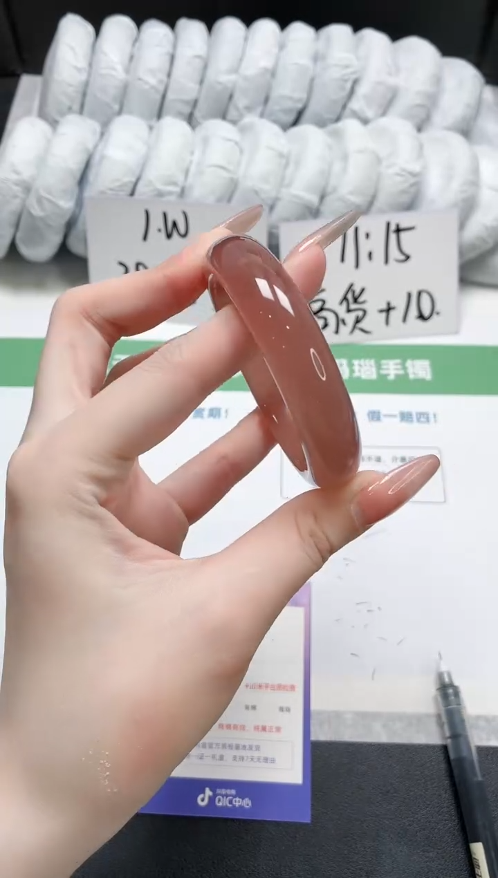 石英质玉手镯未镶嵌94-紫葡萄55