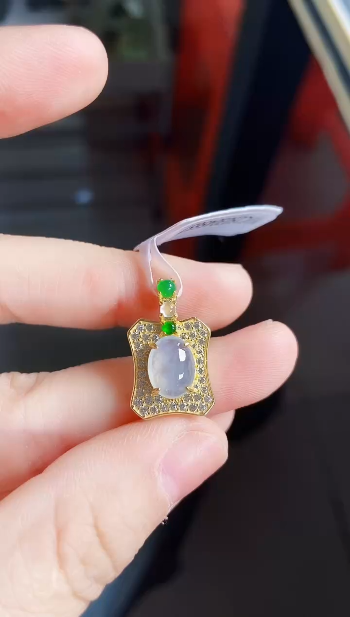 【闪购商品】翡翠银S925镶嵌颈饰1641645