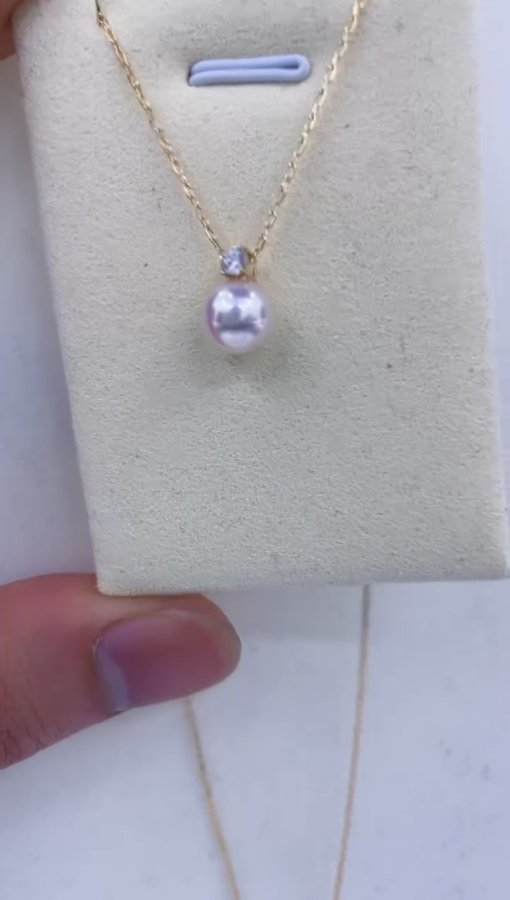 吊坠(赠链)18K金镶嵌海水珍珠 