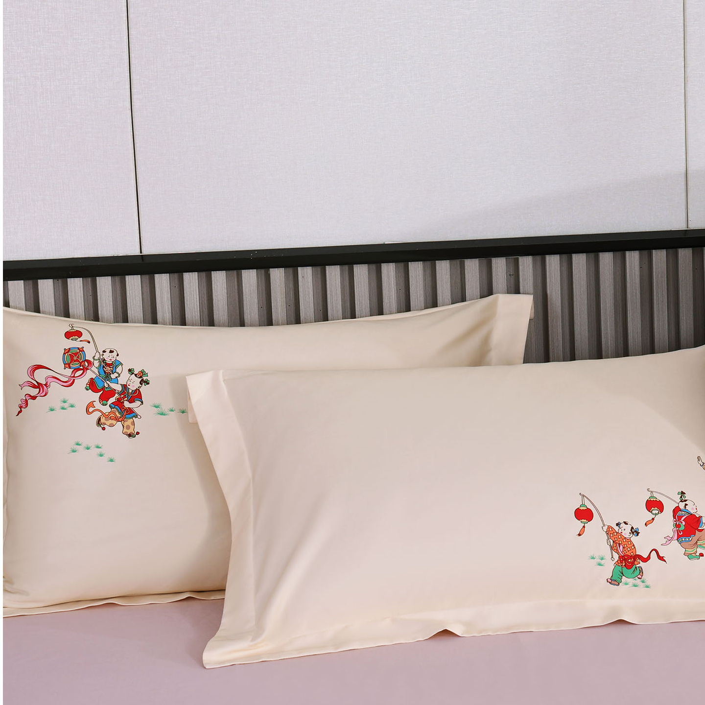 【百子图枕套】民光枕套百子图枕套中式老式床单枕套