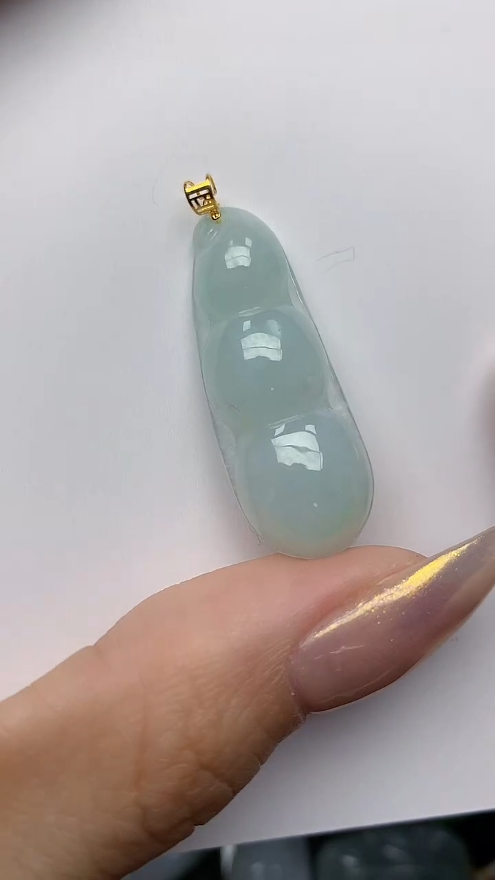 【闪购商品】翡翠颈饰18K金镶嵌天然翡翠A货