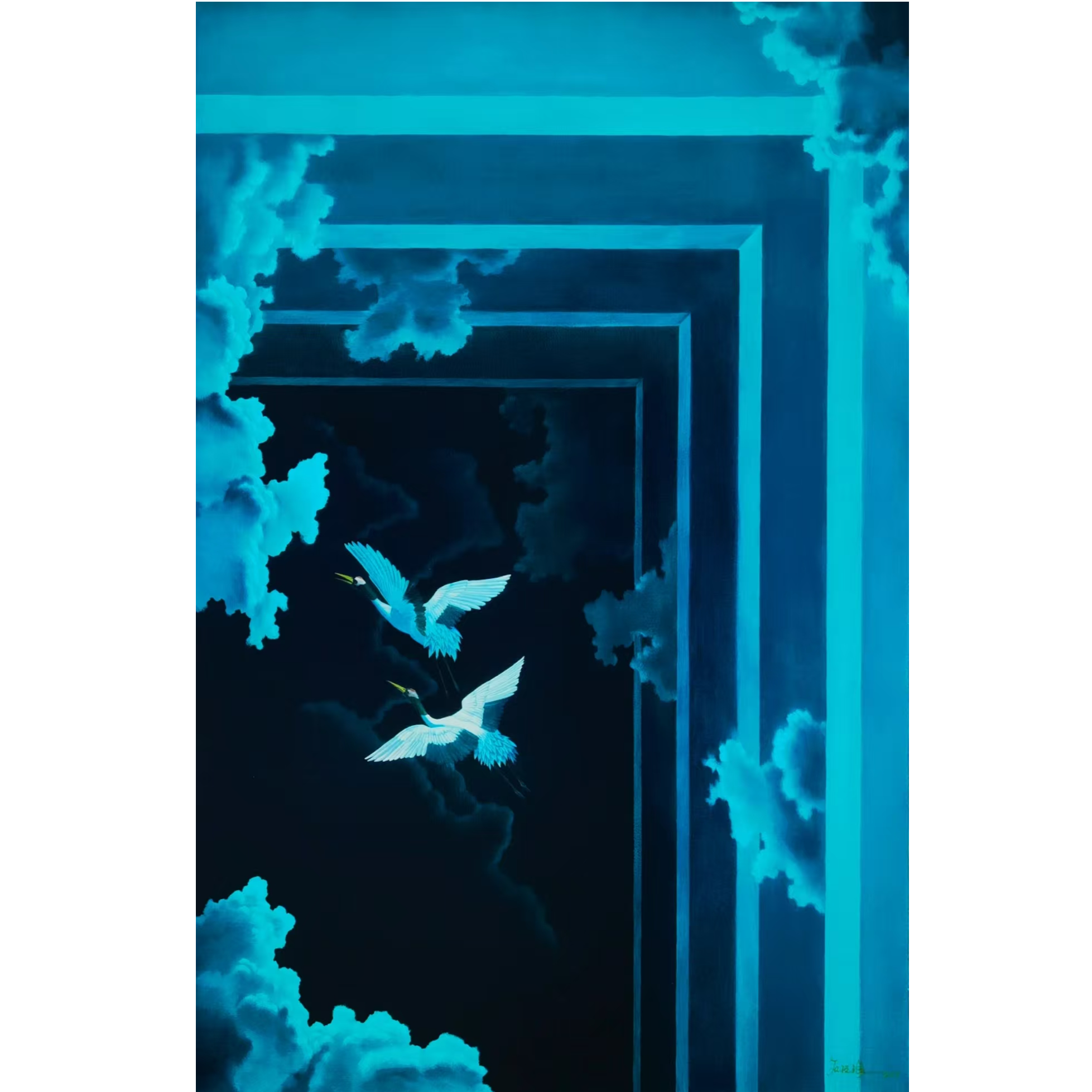 马丁画廊签约艺术家石锐锋老师油画