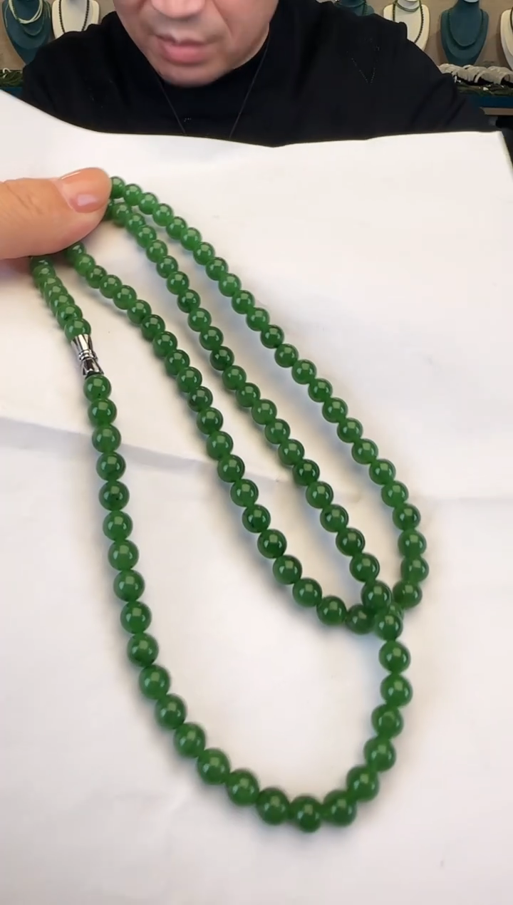 颈饰未镶嵌和田玉卡6毛衣链