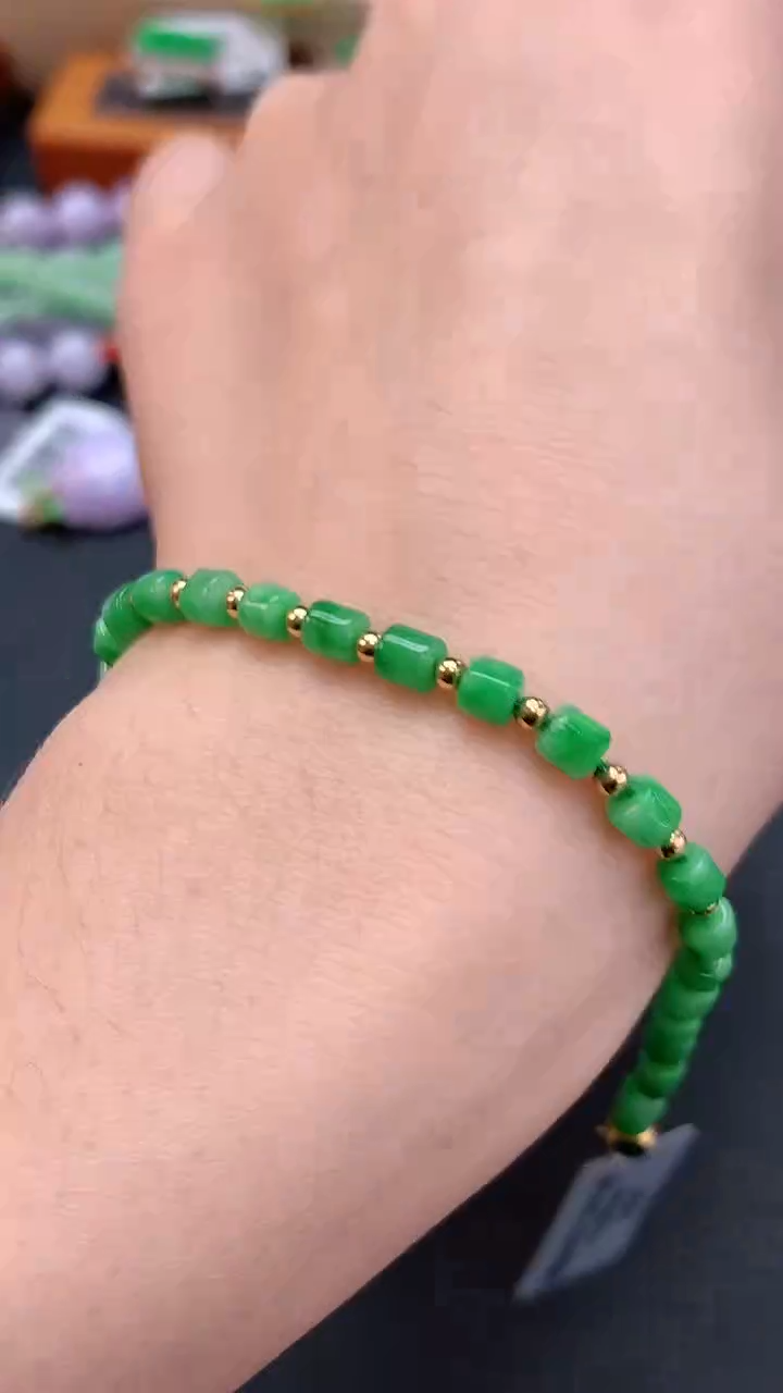 【闪购商品】翡翠手链未镶嵌赠礼盒证书 敏