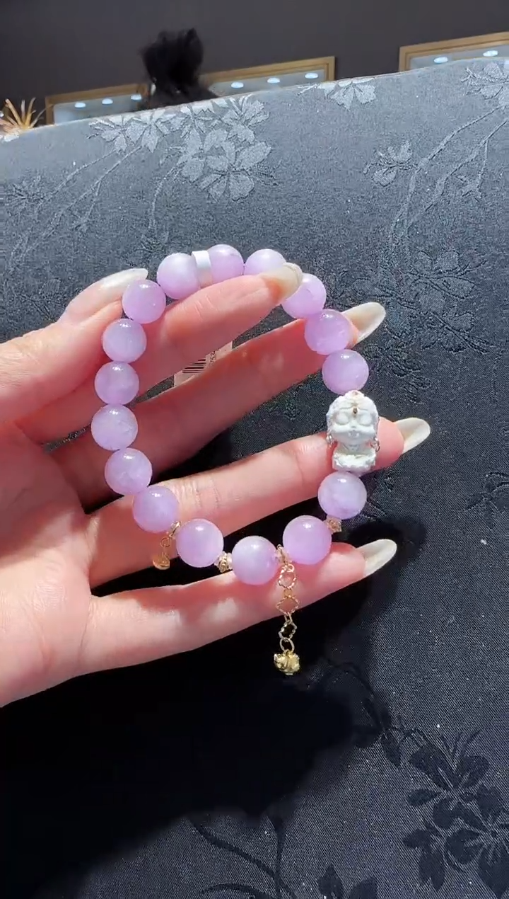 【闪购商品】锂辉石手串未镶嵌紫锂辉手串设计款