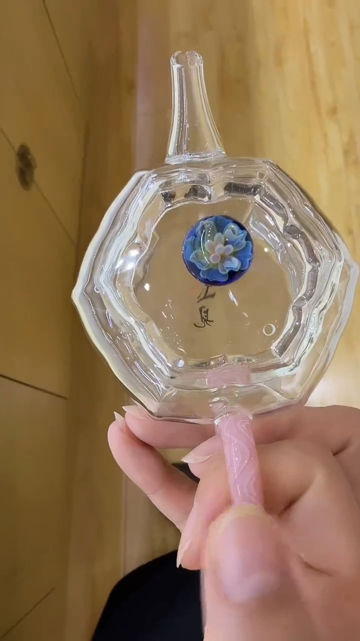 玉见葵口玻璃泡茶壶透明