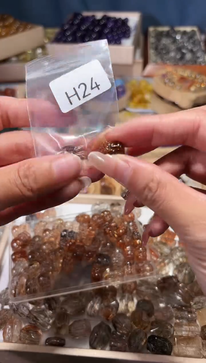 未镶嵌手串水晶观*H24黑金超貔貅卡9单颗