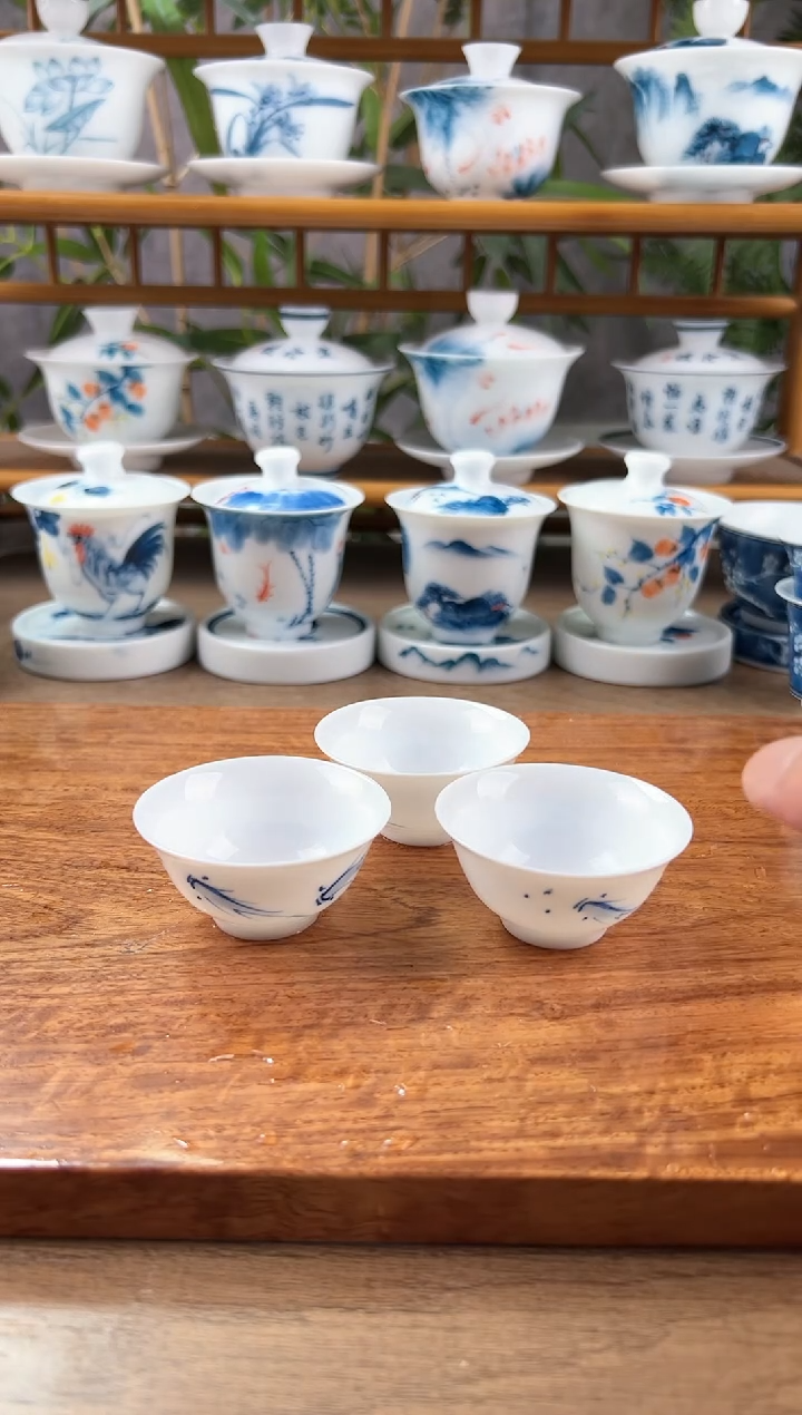 【闪购商品】全品荷花鱼聚小玉兰杯3个