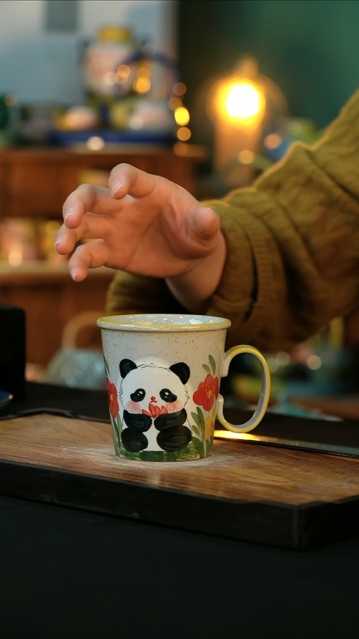 【闪购商品】杯手绘心瓷陶瓷浮力
