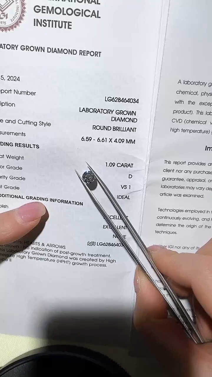 【闪购商品】合成钻石裸石未镶嵌1.09/628464034