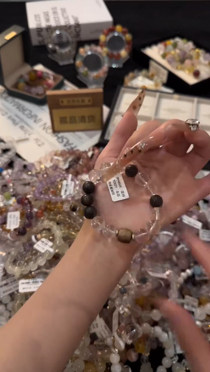 合金手链水晶白阿赛x2824