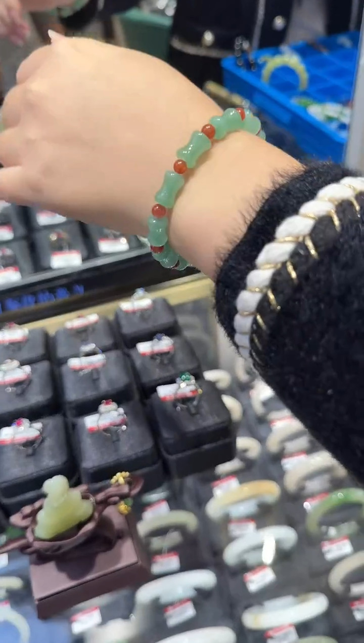 未镶嵌东陵石手链多样性发一