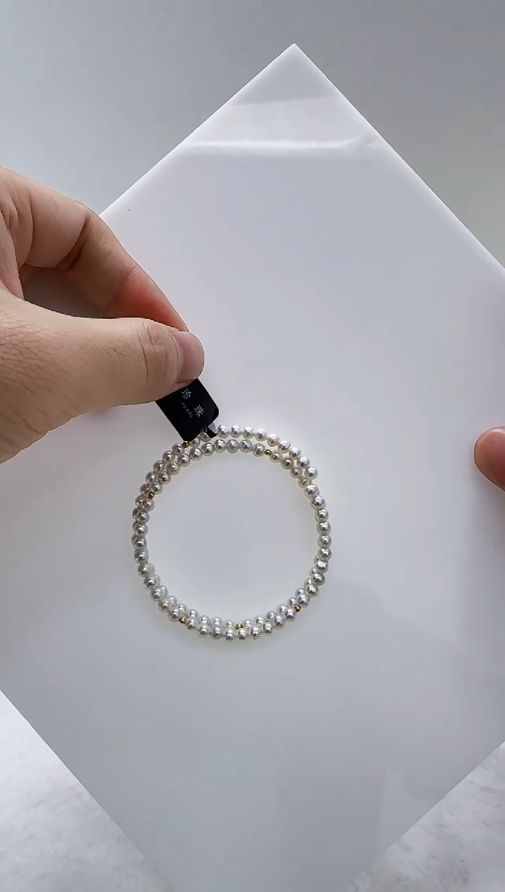 银S925镶嵌淡水珍珠DA b707 手镯