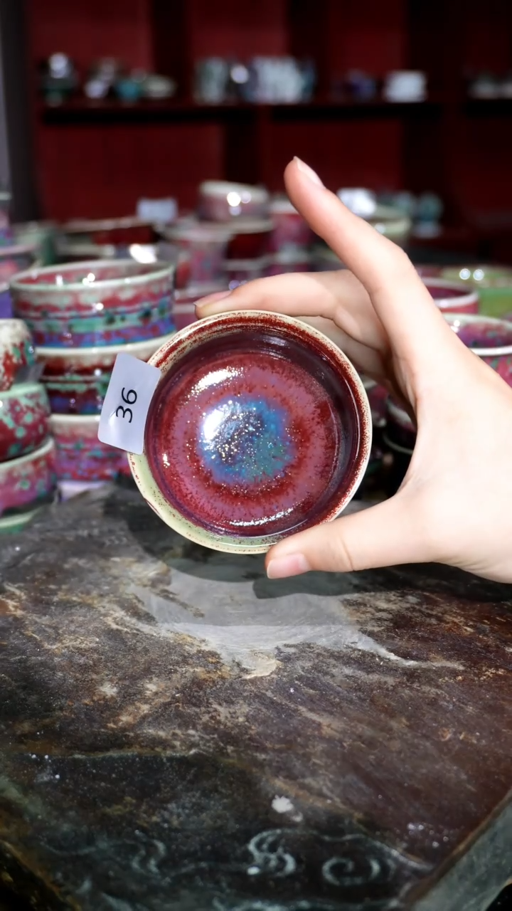 摆件精品窑变钧瓷茶器