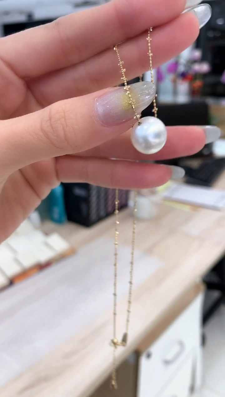【闪购商品】海水珍珠颈饰18K金镶嵌12-13mm
