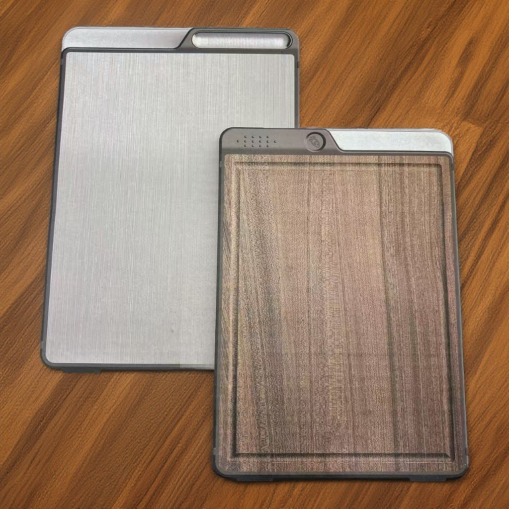 （M）厨房好物1张-不锈钢双面砧板木质菜板