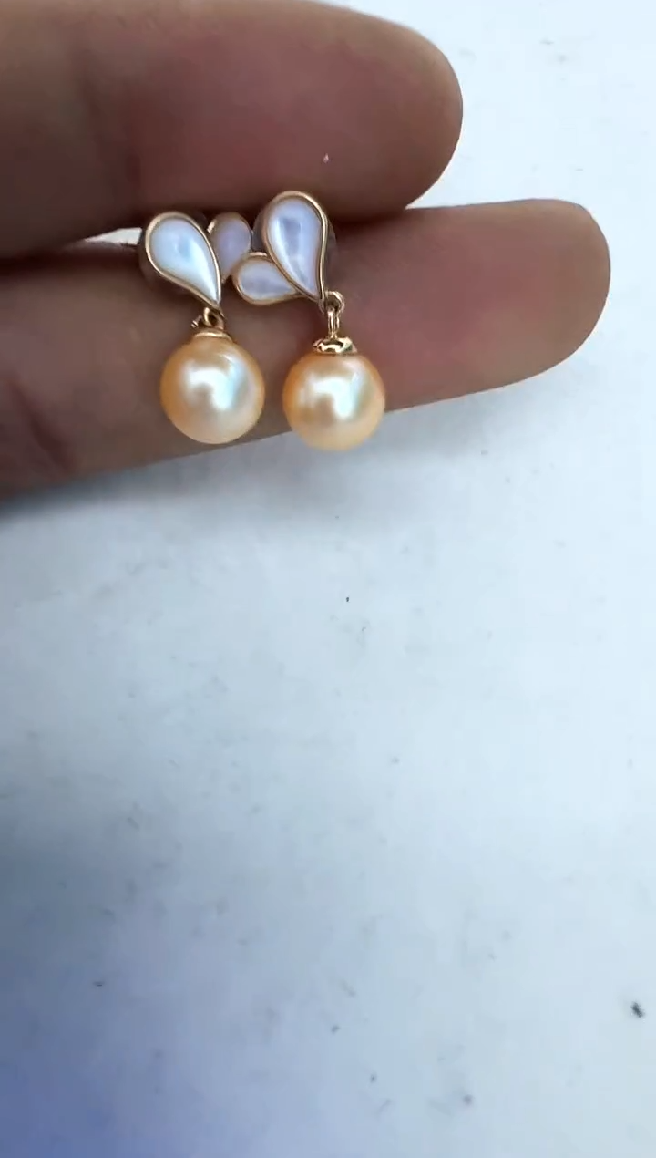 【闪购商品】海水珍珠耳饰银S925镶嵌耳钉