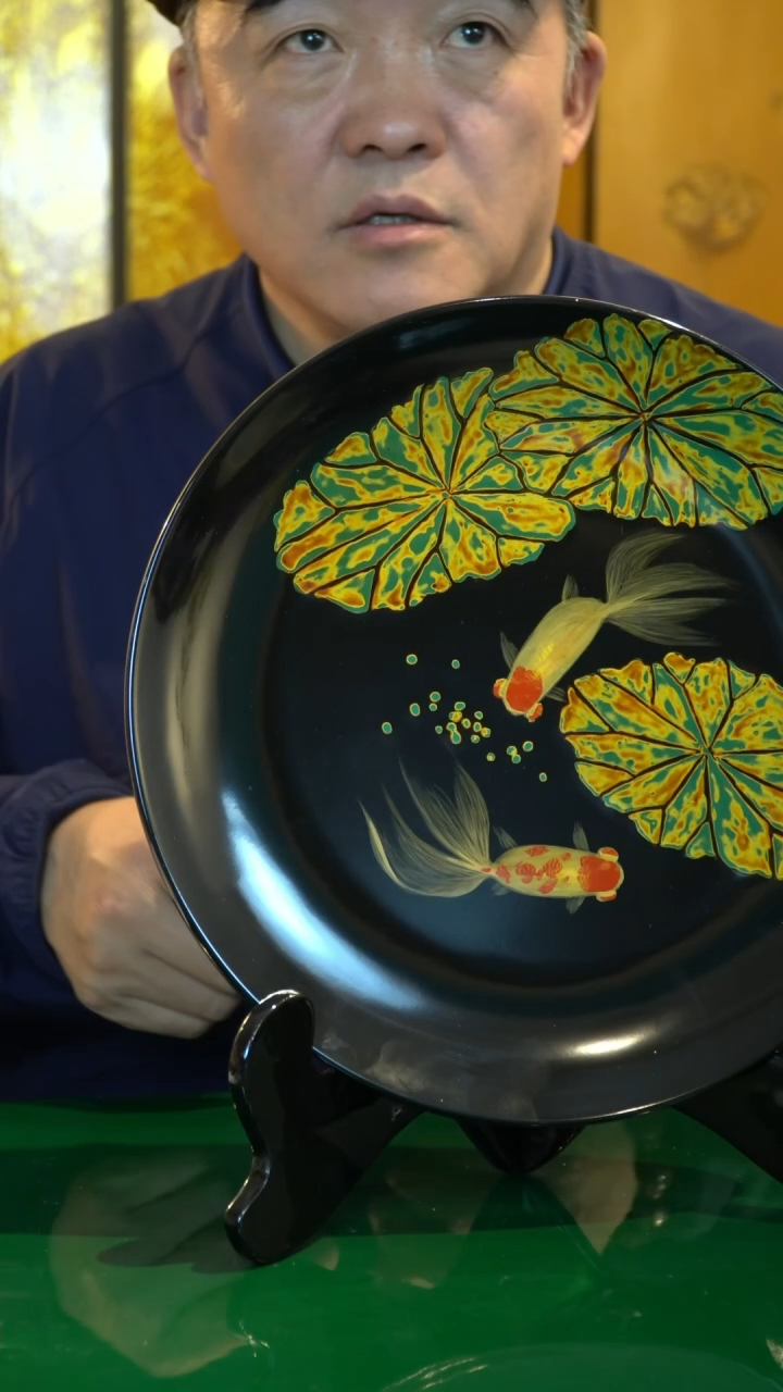 【闪购商品】ZCDQ年年有鱼漆立盘