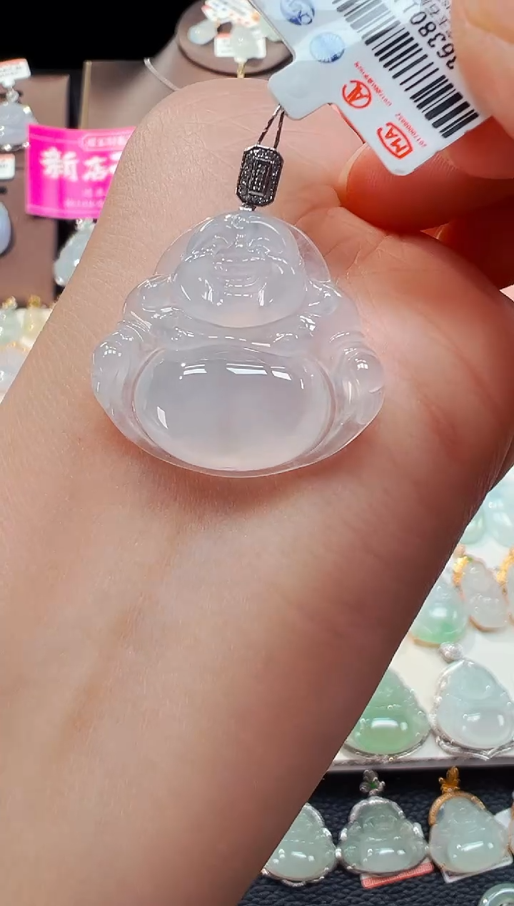 【闪购商品】翡翠吊坠(不含链)18K金镶嵌佛公吊坠1161