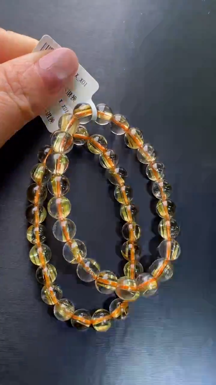 【闪购商品】水晶手串未镶嵌钛晶手串8m+ 多样性发一 X27209