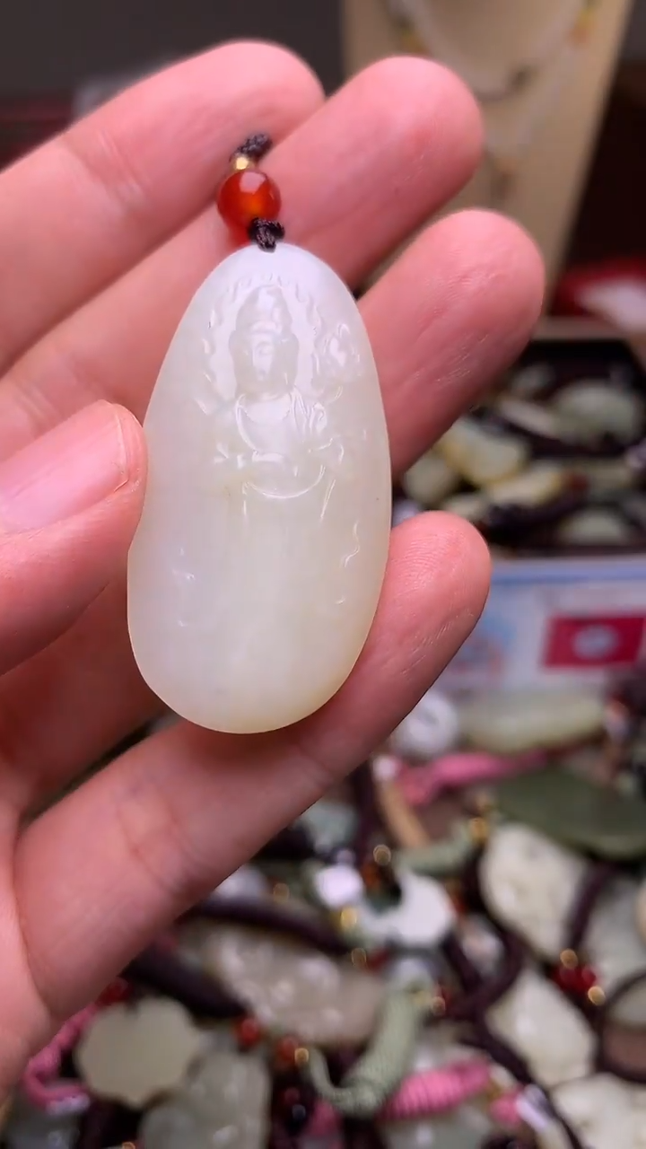 颈饰未镶嵌和田玉新疆料青海料清水和田玉吊坠