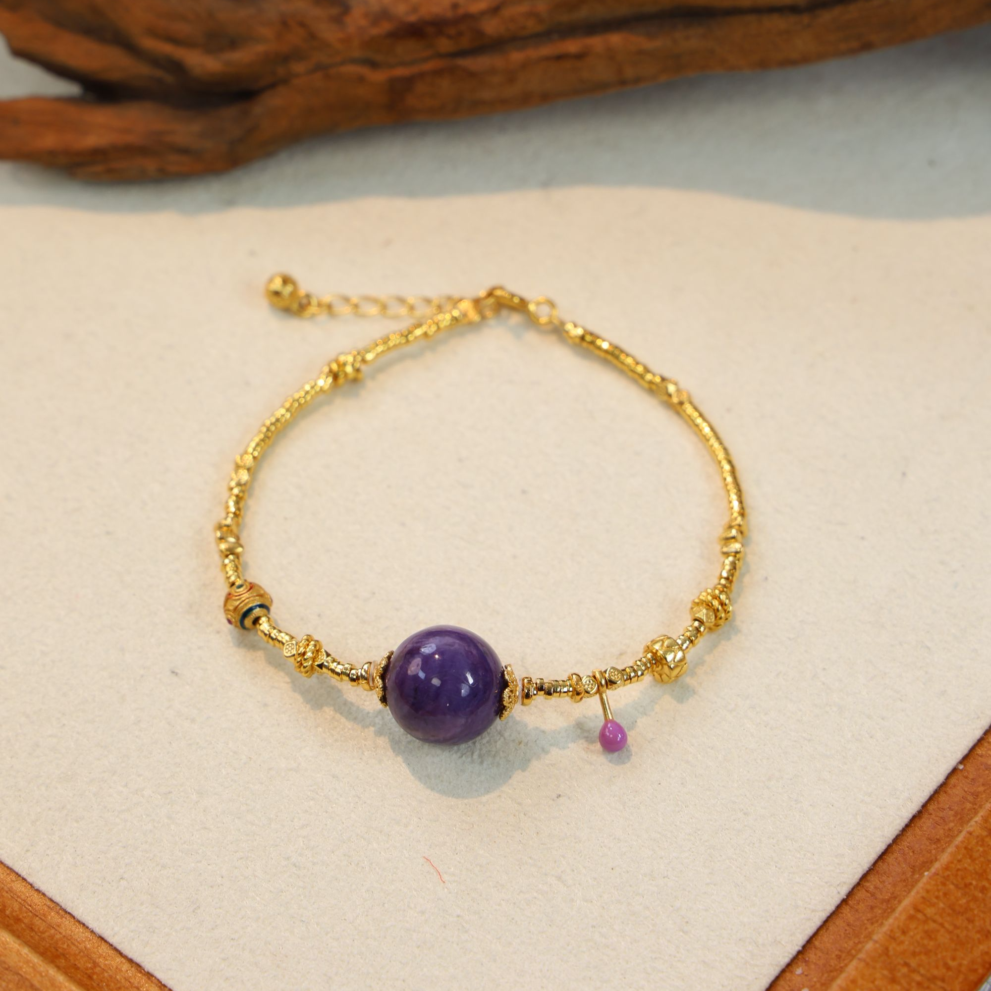 原创紫龙晶手链J679【多样性发一】