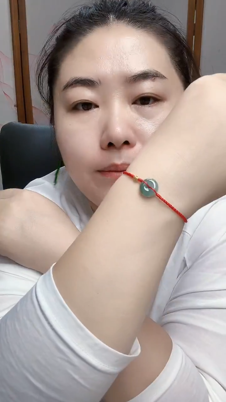 颈饰未镶嵌翡翠平安扣飘花手绳