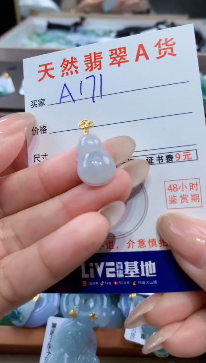 颈饰未镶嵌翡翠天然缅甸翡翠A货挂件 