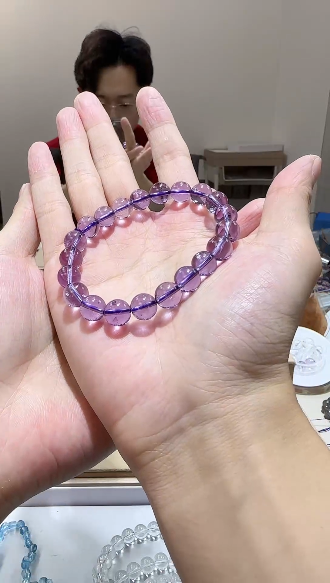 【闪购商品】水晶手链未镶嵌天然巴西紫水晶9