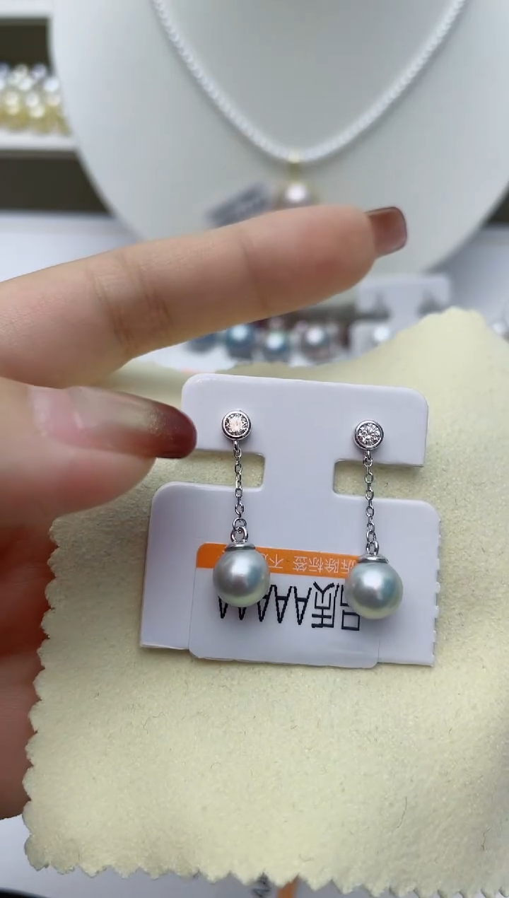 【闪购商品】海水珍珠耳饰银S925镶嵌W91