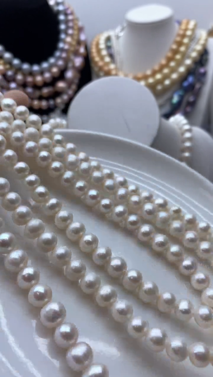 【闪购商品】淡水珍珠颈饰钛钢66