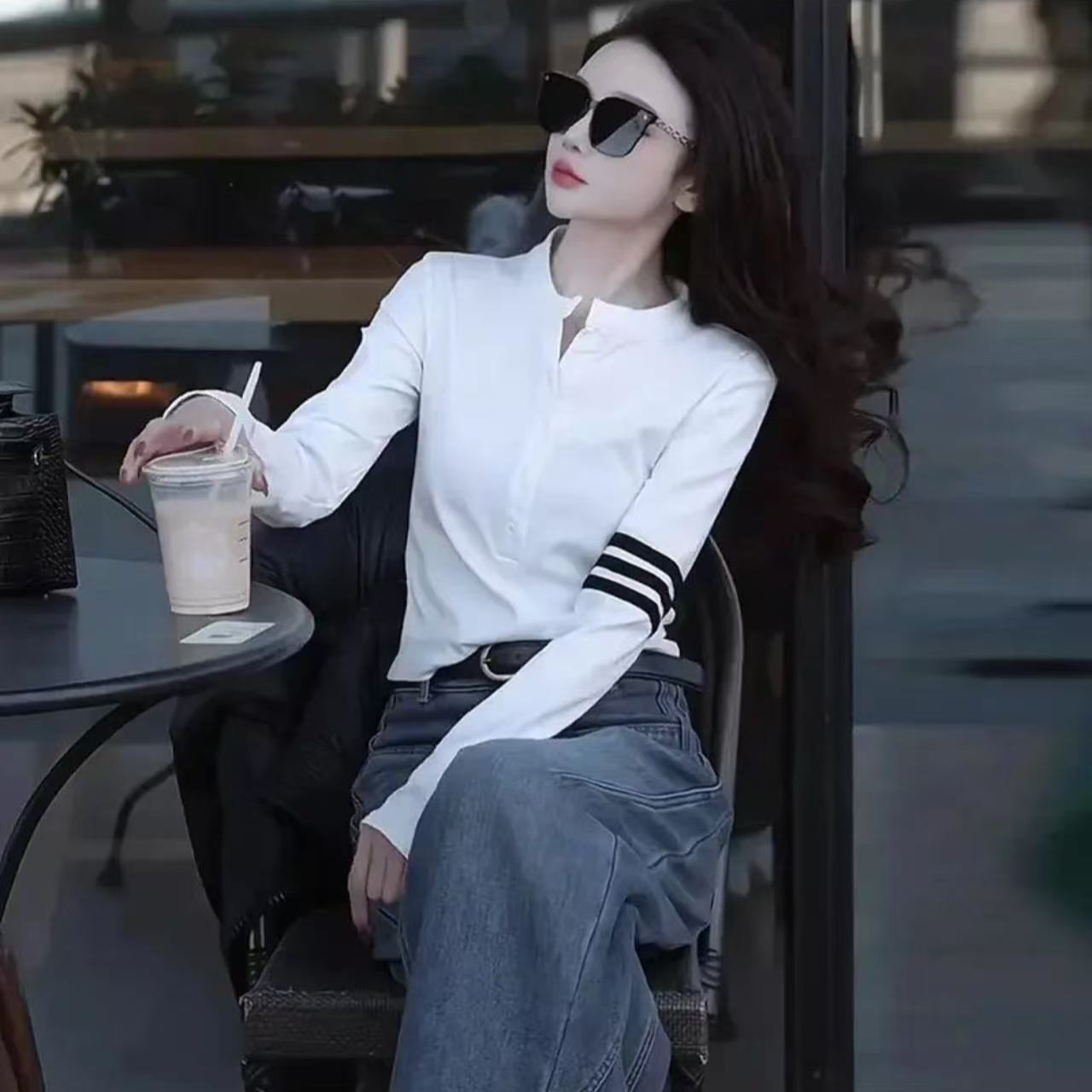 长袖t恤女2025年秋季新款百搭休闲时尚打底衫上衣