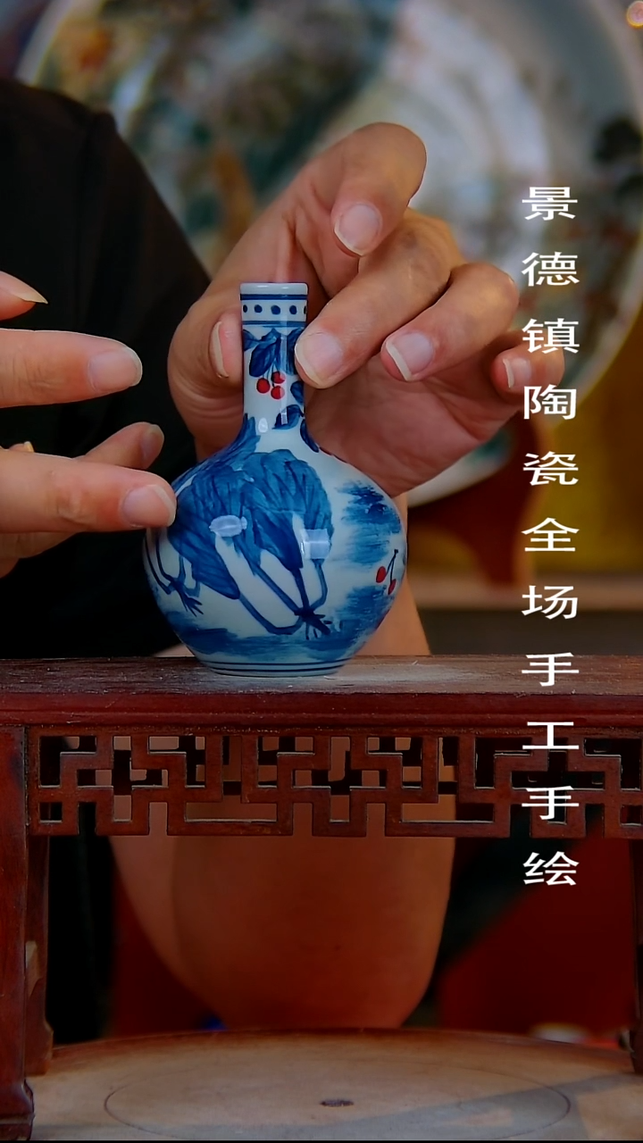 摆件手景德镇陶瓷 全场手工绘
