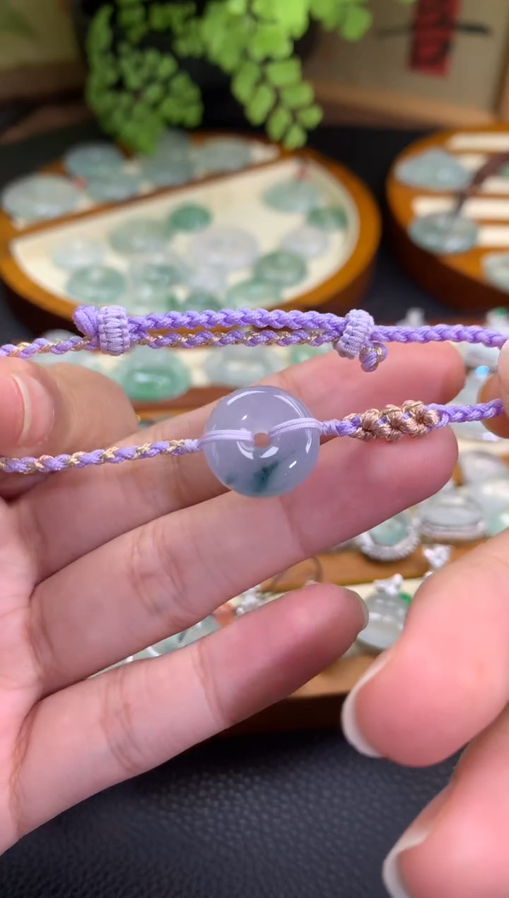 【闪购商品】翡翠项链未镶嵌甜甜圈15-5.6mm