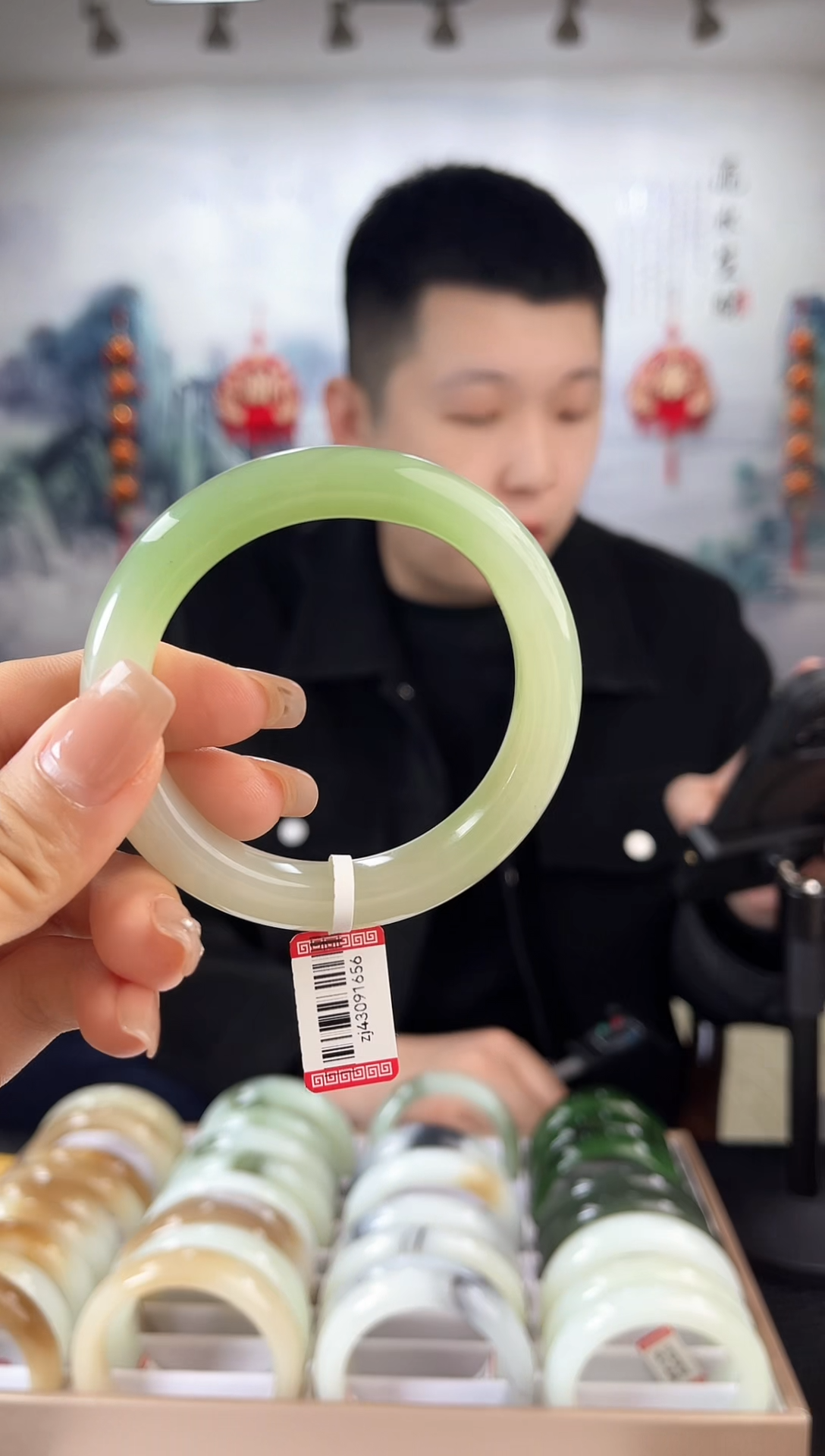 【闪购商品】和田玉手串未镶嵌55圈口1656