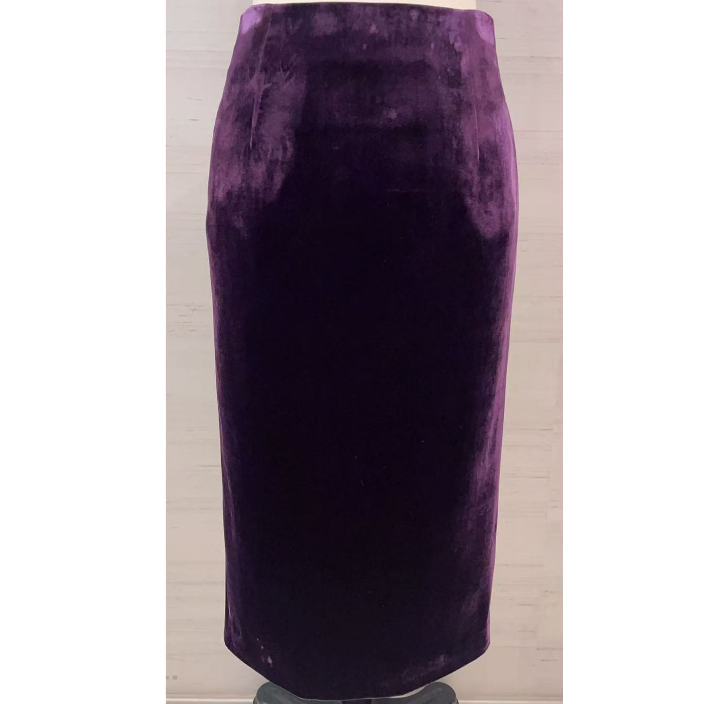 【顾文婷推荐】玉琼国风26 紫色真丝丝绒直筒半裙 J26S2133