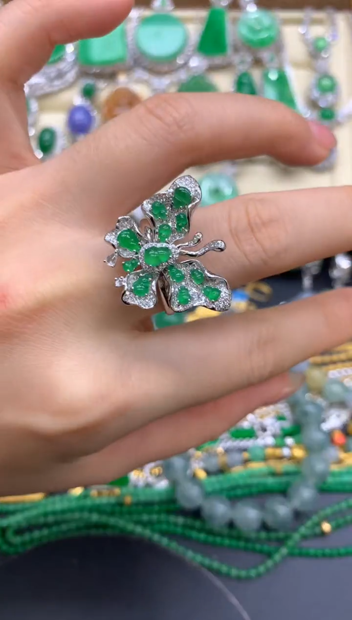 【闪购商品】翡翠戒指18K金镶嵌377-中国好珍宝