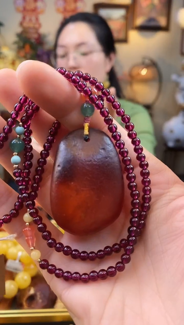 未镶嵌琥珀颈饰项链