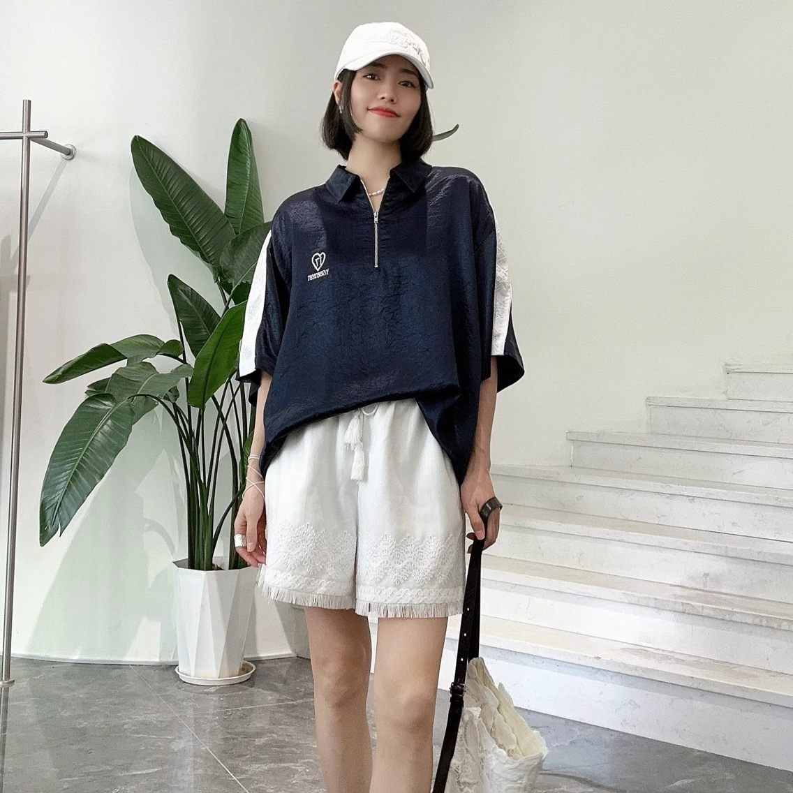 以十七 简约立领POLO衫25年夏Y530120——1790