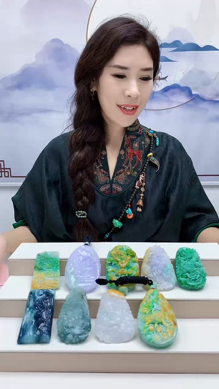 未镶嵌定制翡翠雨***…4829bb-毛货挂件29