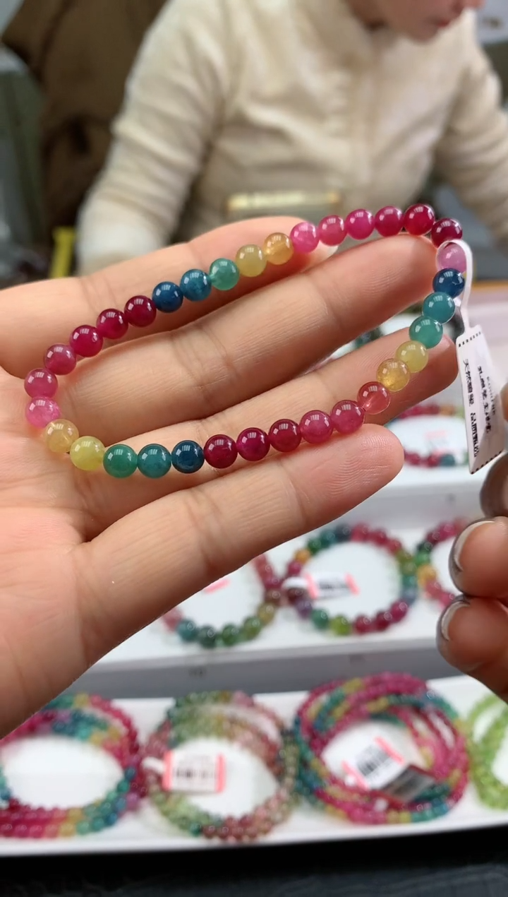 【闪购商品】碧玺手串未镶嵌多样性发一条