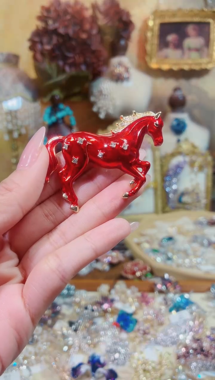 合成立方氧化锆铜合金骏马奔腾